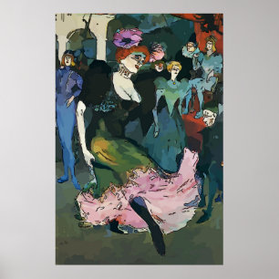 Póster Bailarina de bolas de Mardi Gras