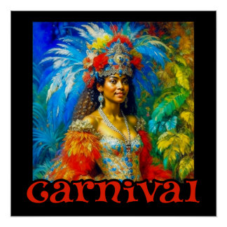 Póster Bailarina de carnaval brasileña