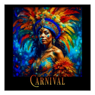 Póster Bailarina de carnaval brasileña