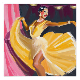 Póster Bailarina de la discoteca Harlem Renaissance
