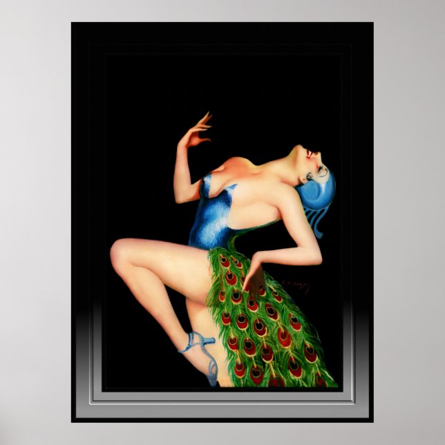 Póster Bailarina de pavo real de Earle Kulp Bergey (Frente)