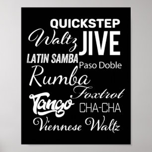 Póster Bailarina de salón de baile Pun Gift