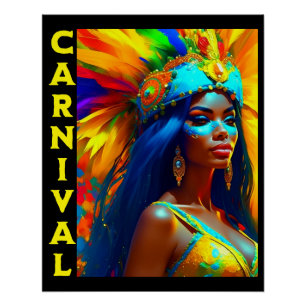Póster Bailarina del Carnaval de Brasil