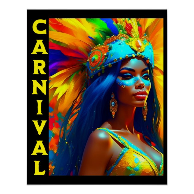 Póster Bailarina del Carnaval de Brasil (Anverso)