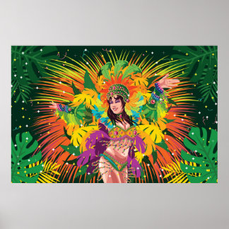 Póster Bailarina del Carnaval de Río