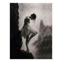 Bailarina en el Borde del Acantilado Arte Dramátic