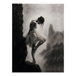 Póster Bailarina en el Borde del Acantilado Arte Dramátic