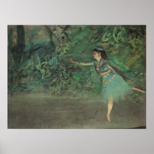 Póster Bailarina en el escenario de Edgar Degas, ballet v