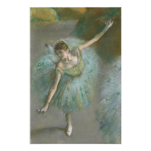 Póster Bailarina en Green Edgar Degas