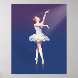 Póster Bailarina en Pointe en proyector