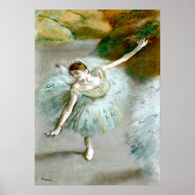 Póster Bailarina en verde - Edgar Degas (Frente)