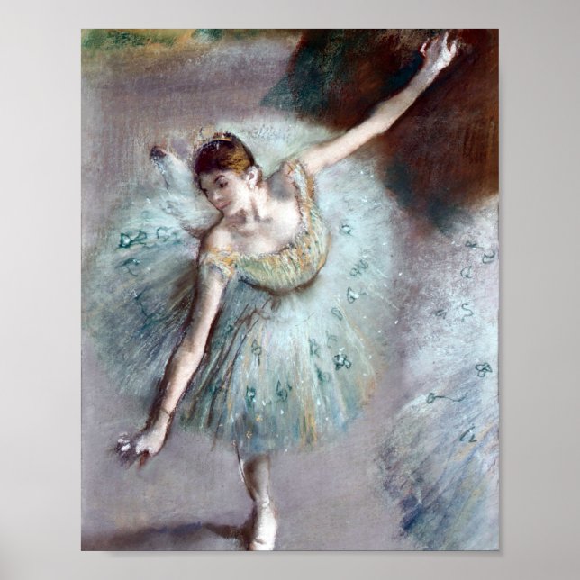 Póster Bailarina en verde por Edgar Degas (Frente)