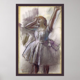 Póster Bailarina estirándose de Edgar Degas, ballet vinta