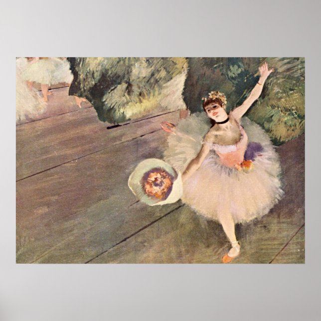 Póster Bailarina / Estrella del ballet - Pintura de Degas (Frente)