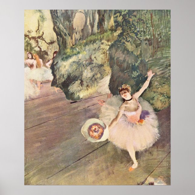 Póster Bailarina haciendo un brindis - Edgar Degas - 1878 (Frente)