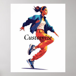 Póster Bailarina Hip Hop Thunder_Cove