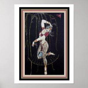 Póster Bailarina india de George Barbier 12 x 16 Poster