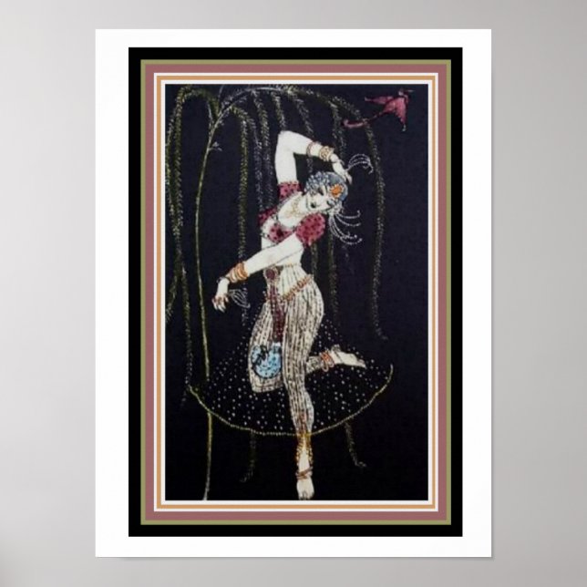 Póster Bailarina india de George Barbier 12 x 16 Poster (Frente)
