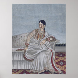 Póster Bailarina india en sari