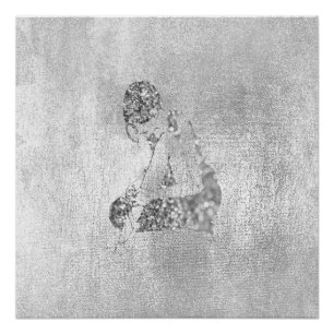 Póster Bailarina Purpurina Gris Metálico de Ballerina