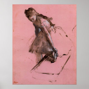 Póster Bailarina resbalando en su zapato por Edgar Degas