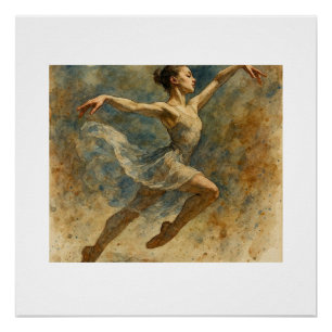 Póster Bailarina saltando, 