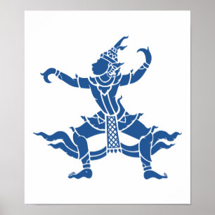 Póster Bailarina tailandesa ⚠ ⚠ Rótulo tailandés