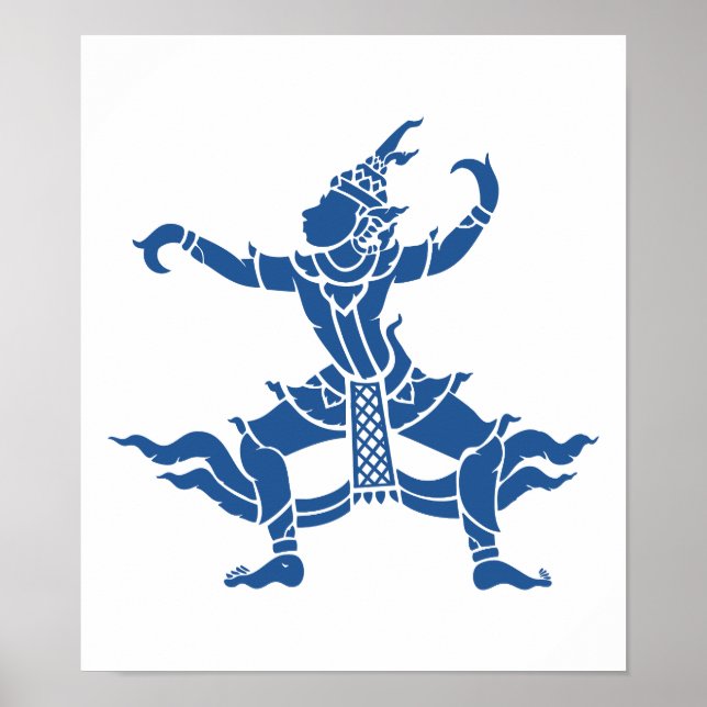 Póster Bailarina tailandesa ⚠ ⚠ Rótulo tailandés (Frente)