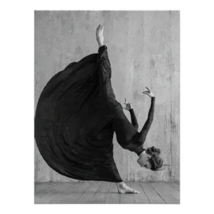 Póster Bailarina Victoriana en Movimiento