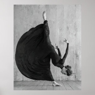 Póster Bailarina Victoriana en Movimiento