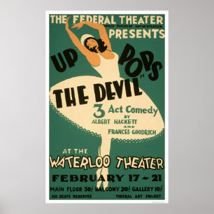 Póster Bailarina y diablo WPA 1938