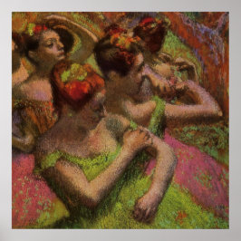 Póster Bailarinas Ajustando sus Vestidos (Edgar Degas)