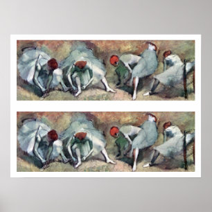 Póster Bailarinas atándose los zapatos por Edgar Degas