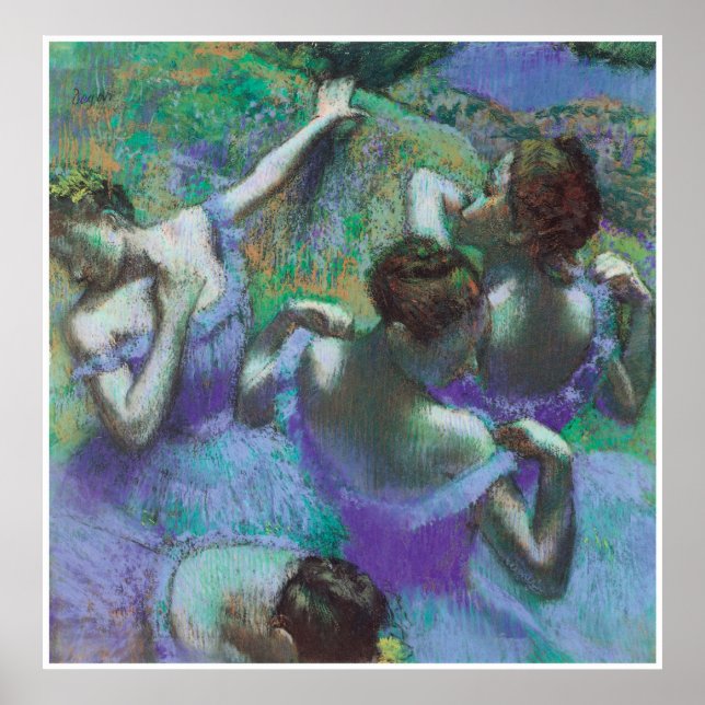 Póster Bailarinas azules, c. 1898, Edgar Degas (Frente)