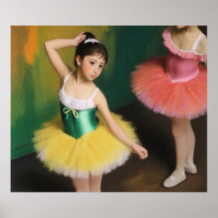 Póster Bailarinas con preciosos colores vivos
