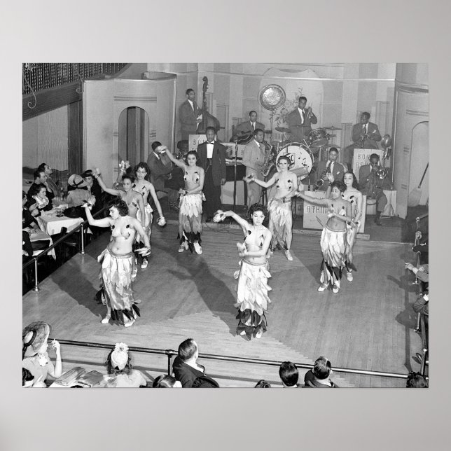 Póster Bailarinas de cabaré, 1941. Foto de cosecha de vin (Frente)