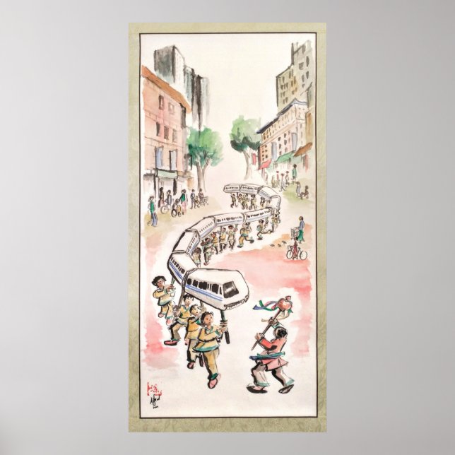 Póster Bailarinas de dragón de la época moderna (Frente)