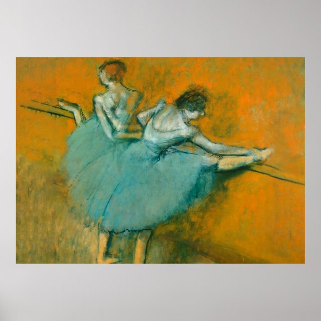 Póster Bailarinas de Edgar Degas en la pintura del bar (Frente)