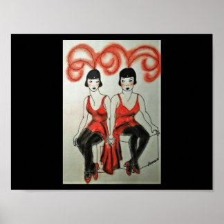 Póster ¡Bailarinas de jazz de los años 20!