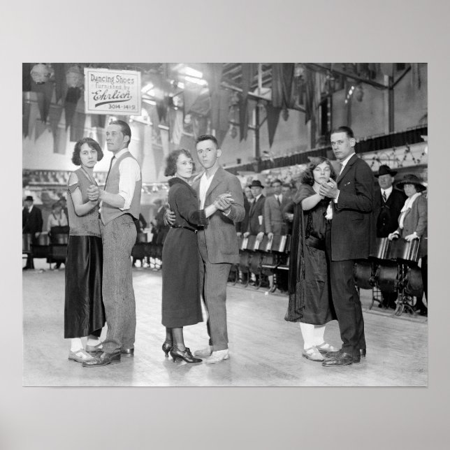 Póster Bailarinas de maratón, 1923. Foto de cosecha de vi (Frente)