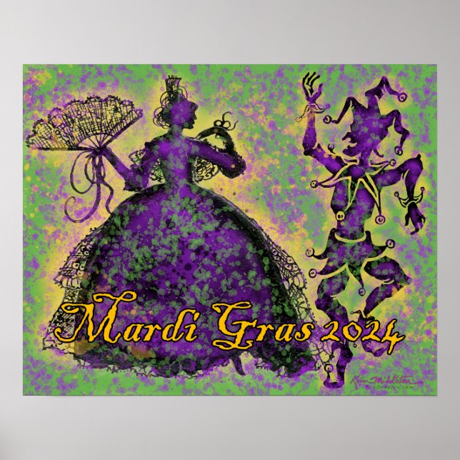Póster Bailarinas de Mardi Gras (Frente)