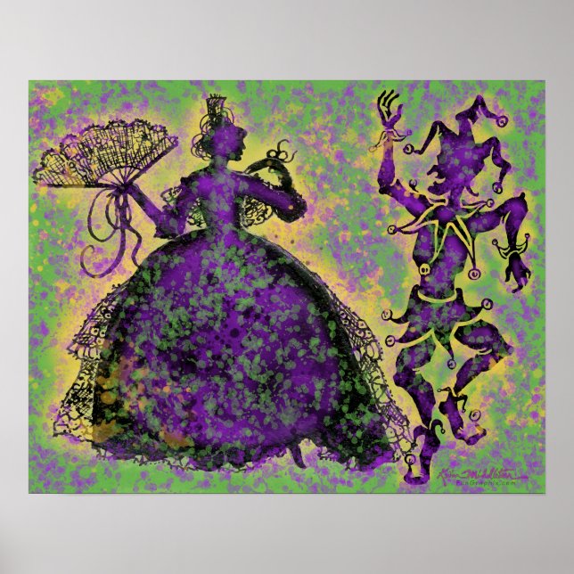 Póster Bailarinas de Mardi Gras (Frente)