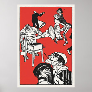 Póster Bailarinas de Moriz Jung - Bohemias de época