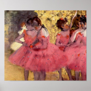 Póster Bailarinas de rosa de Edgar Degas
