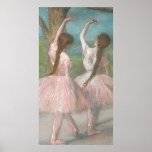 Póster Bailarinas de rosa Edgar Degas