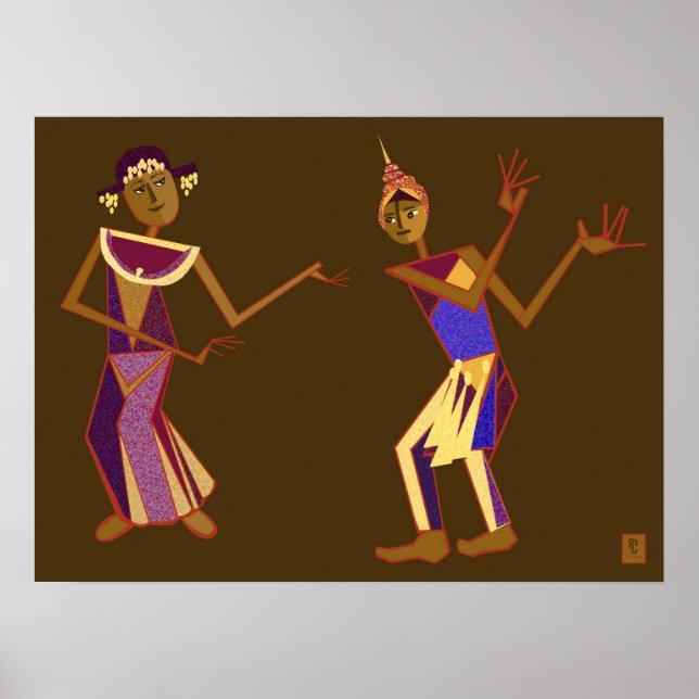 Póster Bailarinas de Tailandia (Frente)