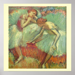 Póster Bailarinas de verde de Edgar Degas, Ballet Vintage