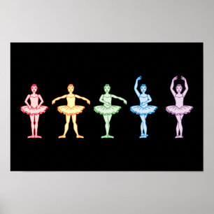 Póster Bailarinas del arco iris