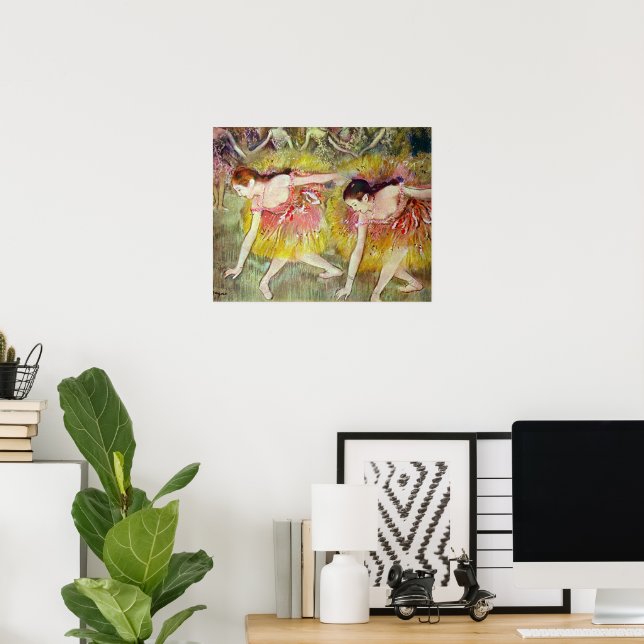Póster Bailarinas dobladas por Edgar Degas, Ballet Art (Oficina en casa)