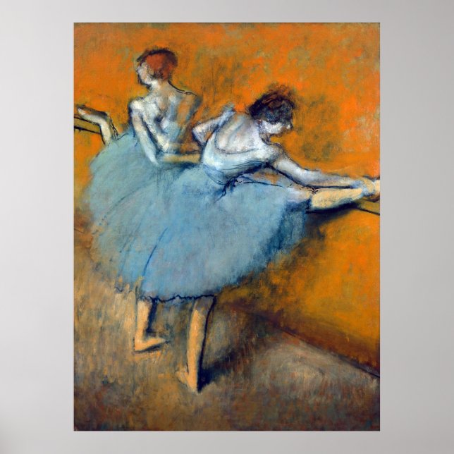 Póster Bailarinas en el Barre, Edgar Degas (Frente)